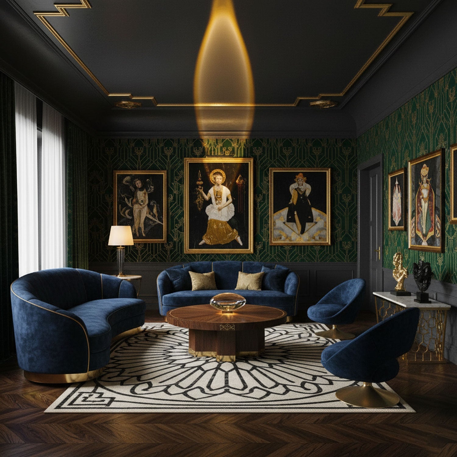 Lampe à poser moderne Kaarle en Verre