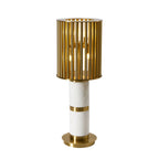 Lampe à poser moderne Col en Marbre Or et blanc