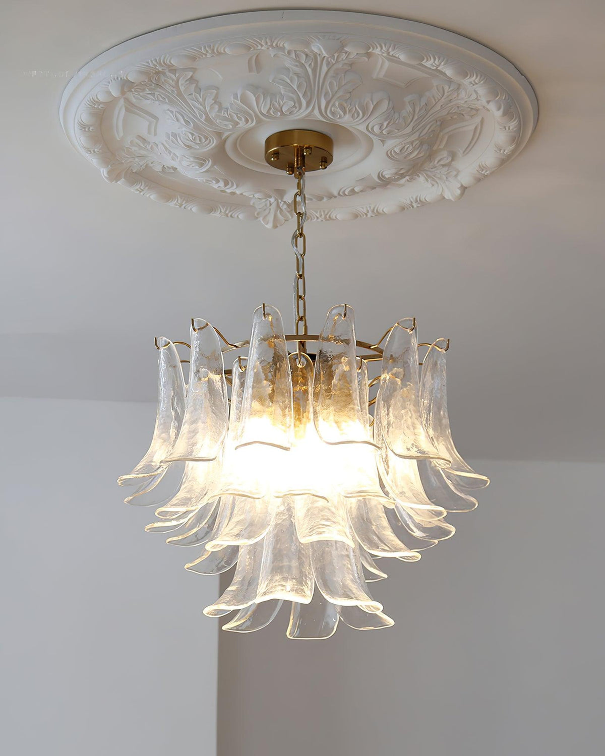 Murano Glass Leaf Chandelier