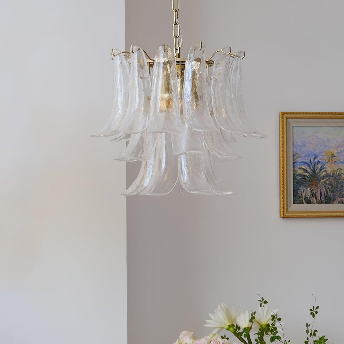 Murano Glass Leaf Chandelier