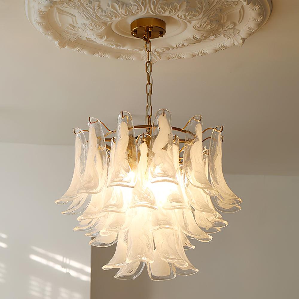 Murano Glass Leaf Chandelier