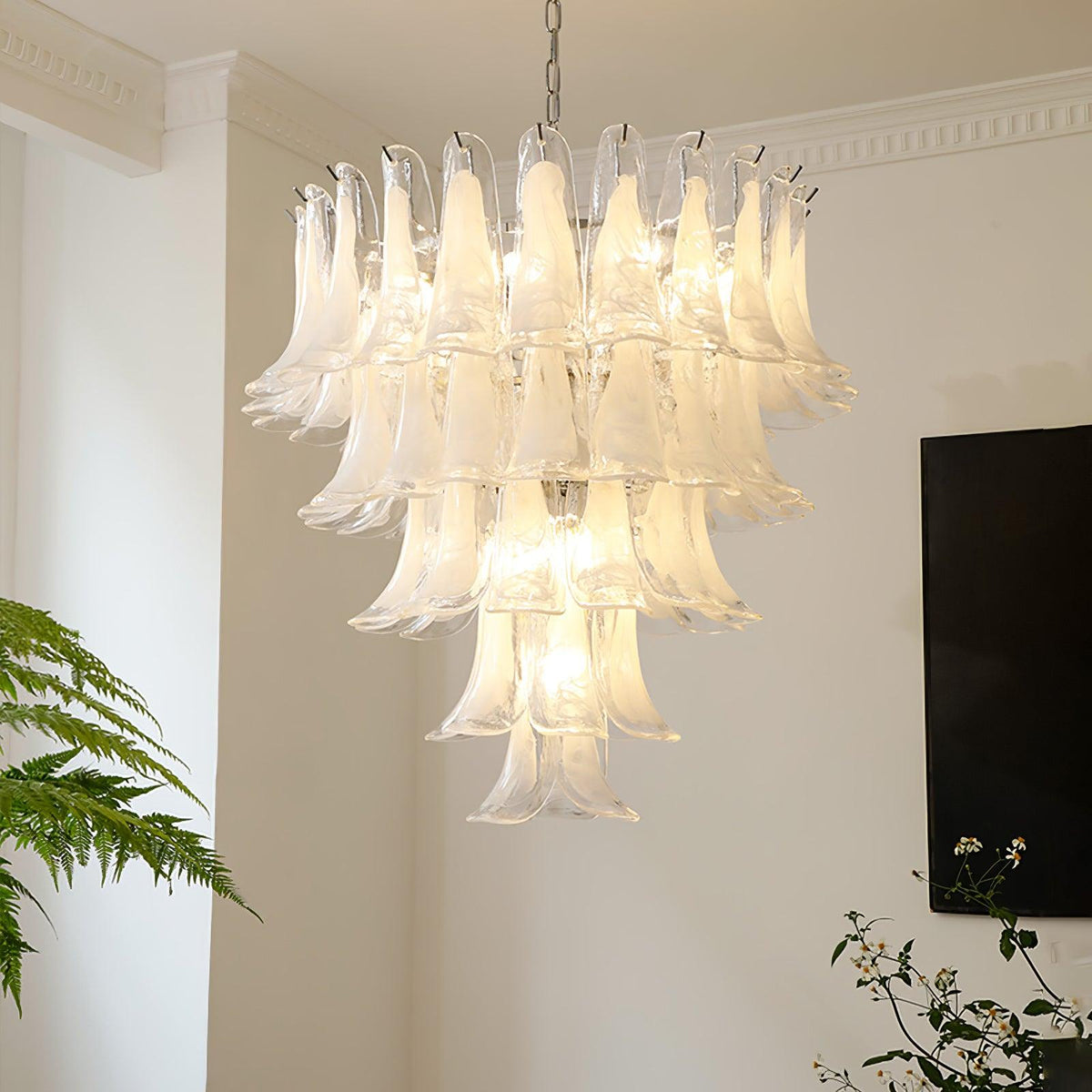Murano Glass Leaf Chandelier