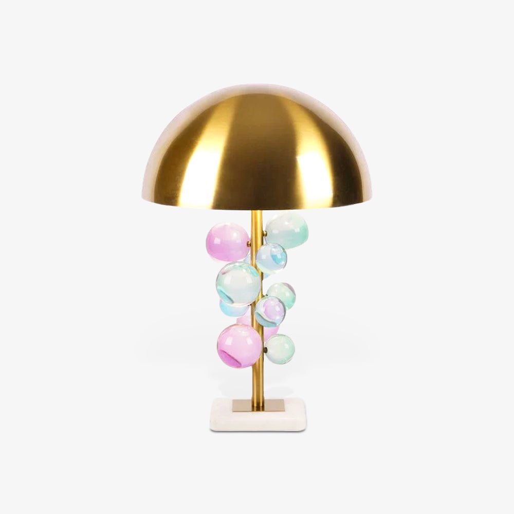 Lampe à poser moderne Nori en Marbre Doré et Multicolor