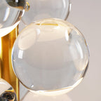 Lampe à poser moderne Nori en Marbre Doré et transparent