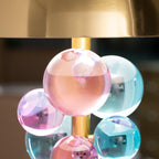 Lampe à poser moderne Nori en Marbre Doré et Multicolor