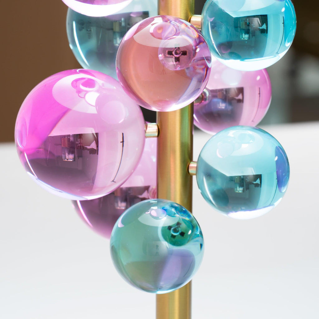 Lampe à poser moderne Nori en Marbre Doré et Multicolor