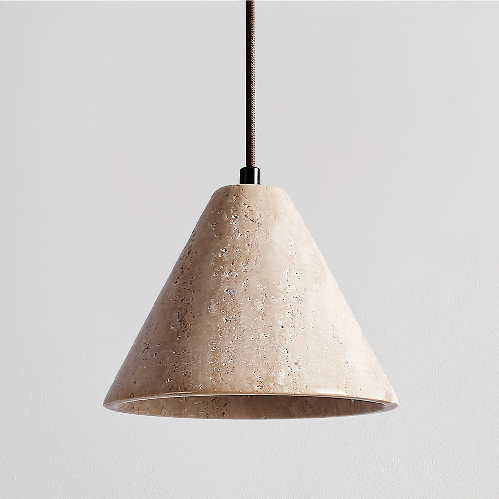 Suspension moderne Roderick en Travertin jaune