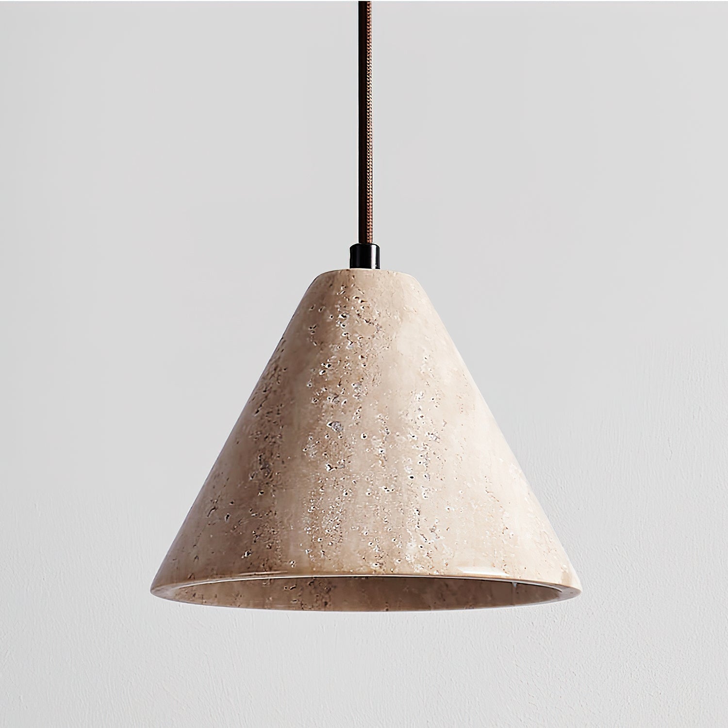 Suspension moderne Roderick en Travertin jaune