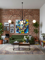 Lustre moderne Ejnar en Métal, Verre bordeaux