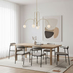 Lustre moderne Ejnar en Métal, Verre bordeaux