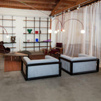 Lustre moderne Ejnar en Métal, Verre bordeaux