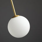 Lustre moderne Ejnar en Métal, Verre Nickel