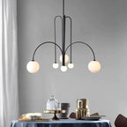 Lustre moderne Ejnar en Métal, Verre Nickel