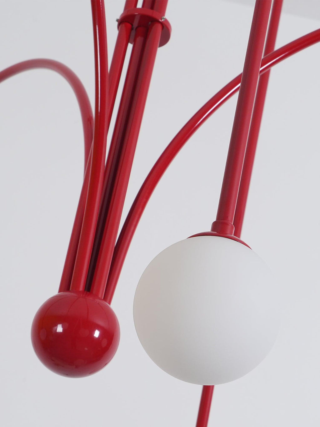 Lustre moderne Ejnar en Métal, Verre bordeaux