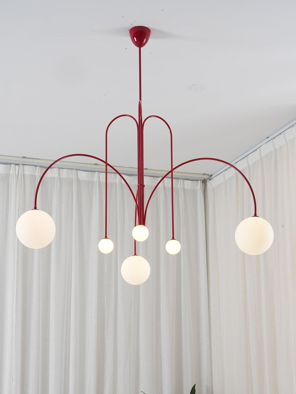 Lustre moderne Ejnar en Métal, Verre Cuivre plaqué