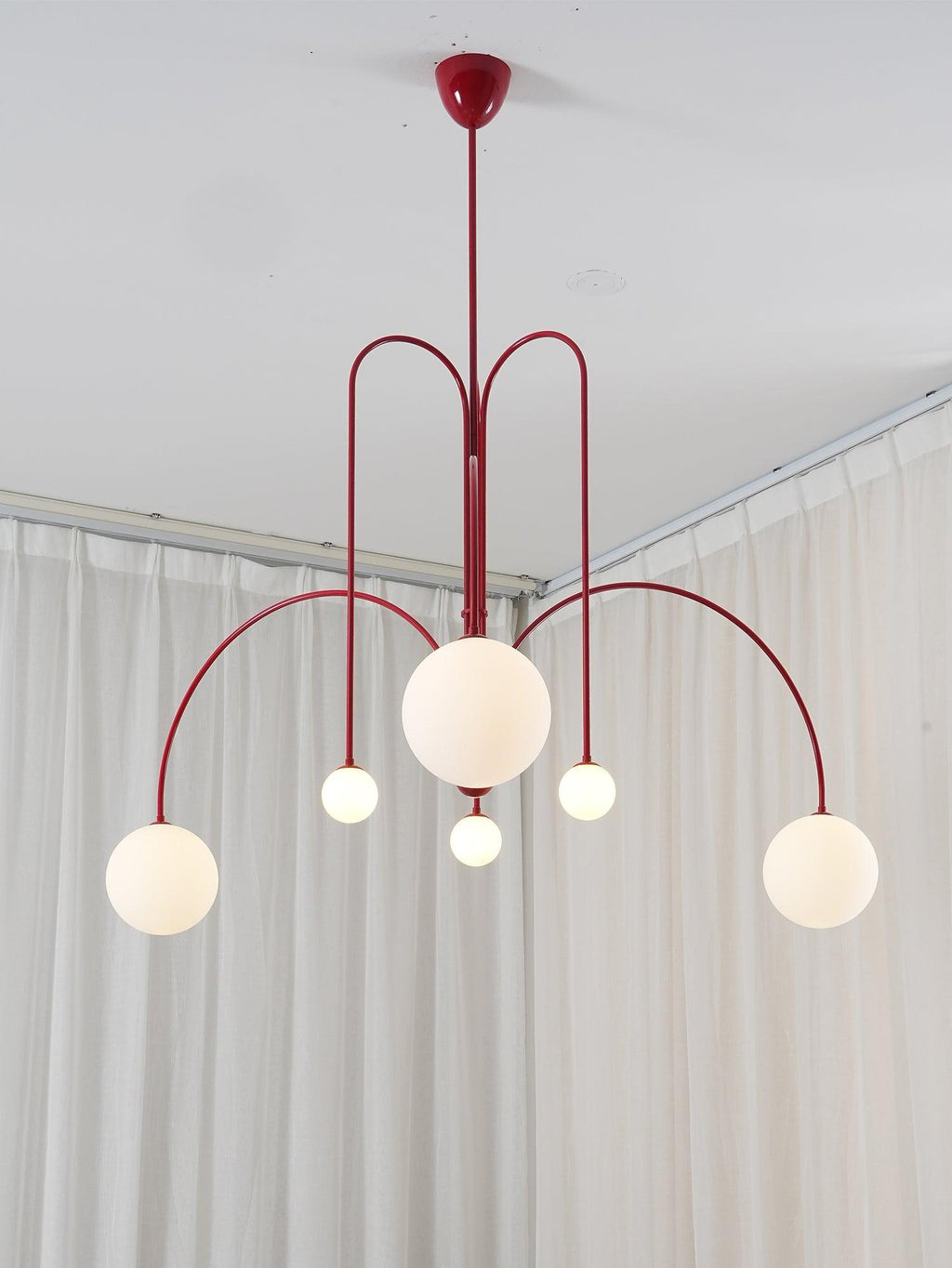 Lustre moderne Ejnar en Métal, Verre Noir