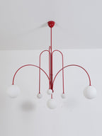 Lustre moderne Ejnar en Métal, Verre Nickel