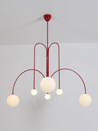 Lustre moderne Ejnar en Métal, Verre Cuivre plaqué