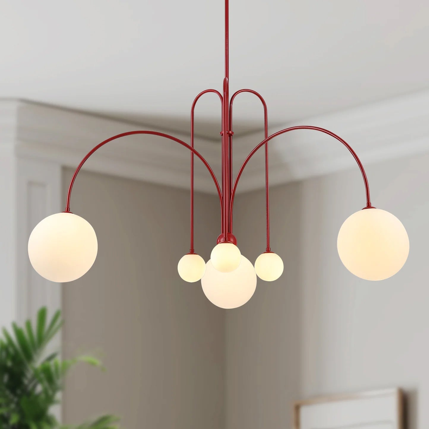 Lustre moderne Ejnar en Métal, Verre Noir