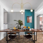 Lustre moderne Ejnar en Métal, Verre bordeaux