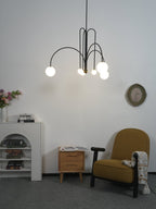 Lustre moderne Ejnar en Métal, Verre bordeaux