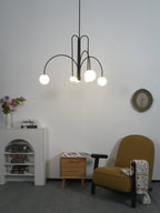 Lustre moderne Ejnar en Métal, Verre bordeaux