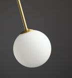 Lustre moderne Ejnar en Métal, Verre Cuivre plaqué