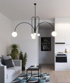 Lustre moderne Ejnar en Métal, Verre Noir