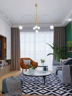 Lustre moderne Ejnar en Métal, Verre bordeaux