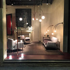 Lustre moderne Ejnar en Métal, Verre bordeaux