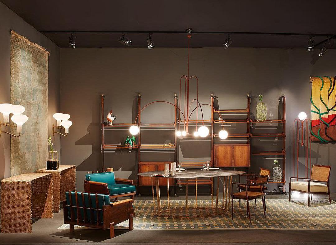 Lustre moderne Ejnar en Métal, Verre Cuivre plaqué