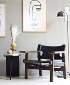 Lampadaire moderne Faulkner en Métal Doré