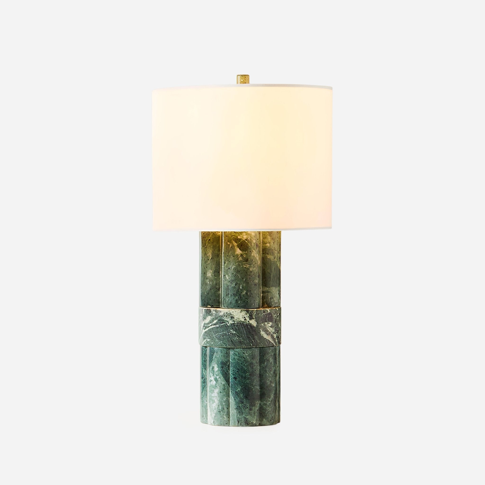 Lampe à poser moderne Blade en Vert marbre et blanc