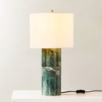Lampe à poser moderne Blade en Vert marbre et blanc