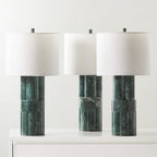 Lampe à poser moderne Blade en Vert marbre et blanc