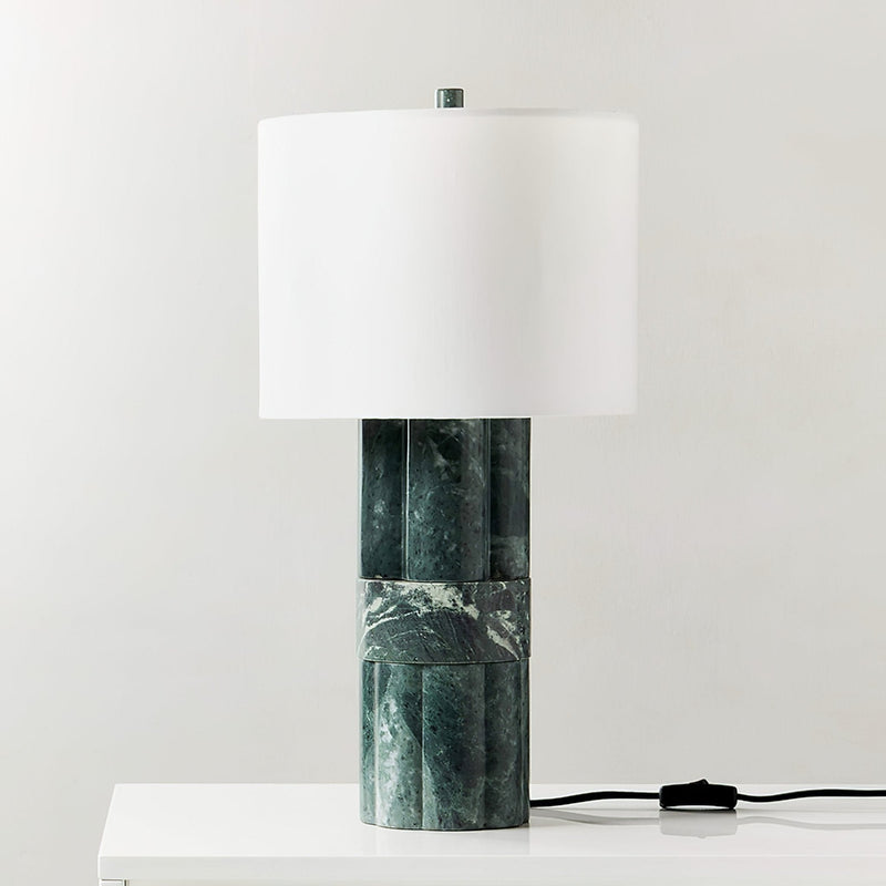 Lampe à poser moderne Blade en Vert marbre et blanc