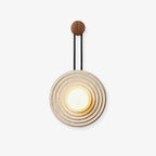 Applique murale moderne Crosby en Travertin Bois et beige