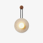 Applique murale moderne Crosby en Travertin Bois et beige