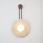 Applique murale moderne Crosby en Travertin Bois et beige
