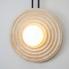Applique murale moderne Crosby en Travertin Bois et beige