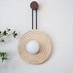 Applique murale moderne Crosby en Travertin Bois et beige