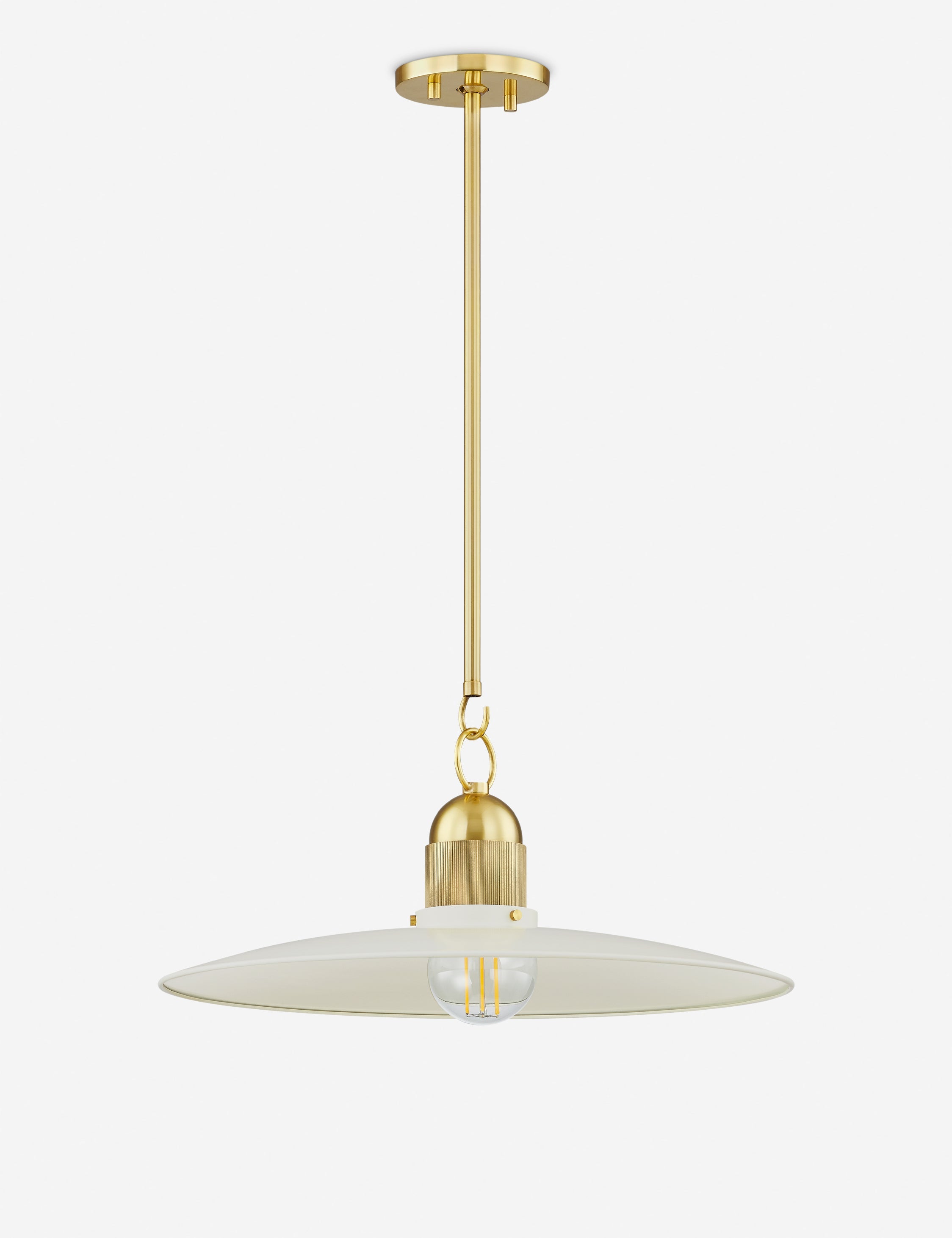 Suspension rustique Nolan en laiton vieilli, noir doux - Laiton vieilli, noir doux