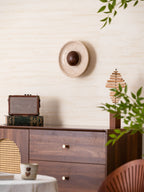 Applique murale moderne Radley en Noyer et travertin jaune
