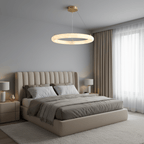 Lustre moderne Vero en Albâtre Blanc et doré