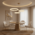 Lustre moderne Vero en Albâtre Blanc et doré