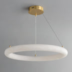 Lustre moderne Vero en Albâtre Blanc et doré