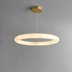 Lustre moderne Vero en Albâtre Blanc et doré