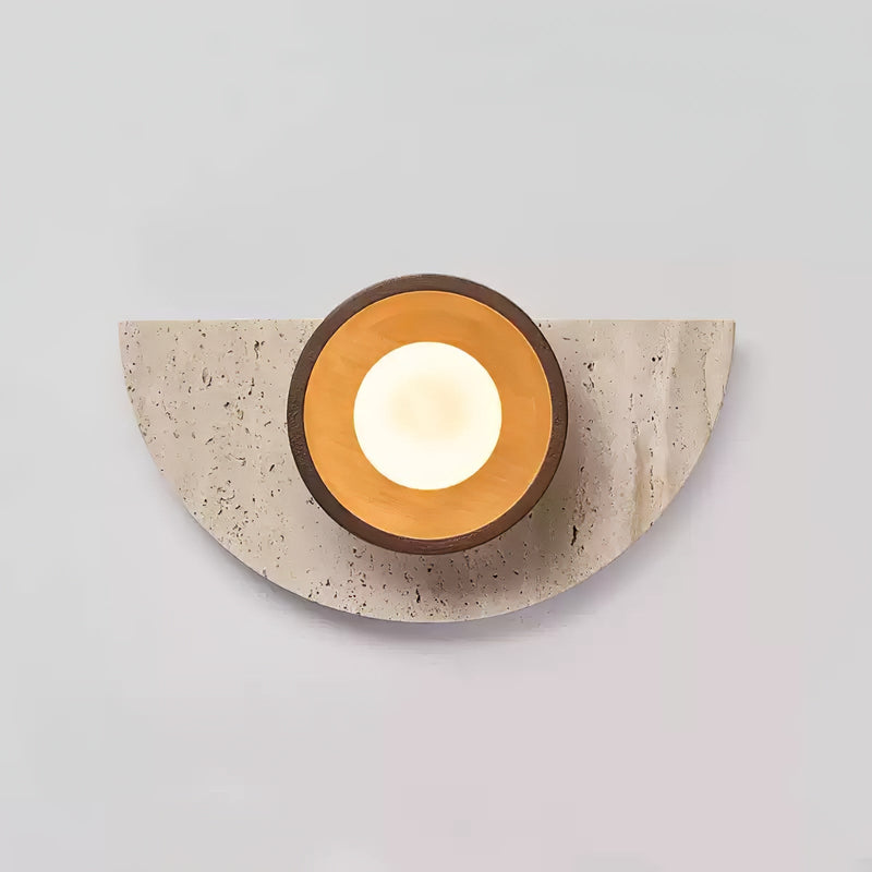 Applique murale moderne Terho en Travertin jaune