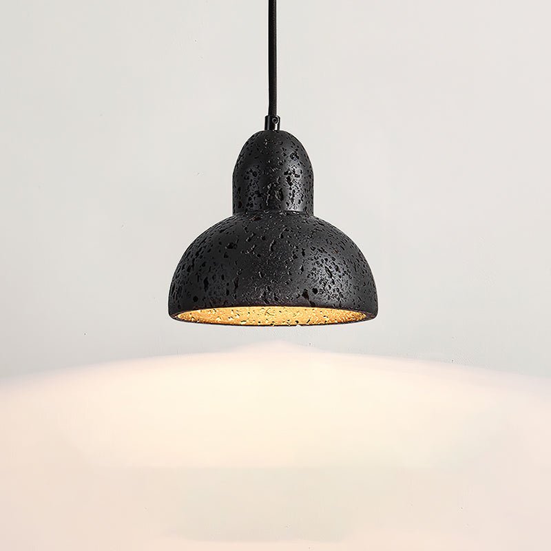 Suspension moderne Erland en Noir travertin