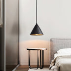Suspension moderne Erland en Noir travertin